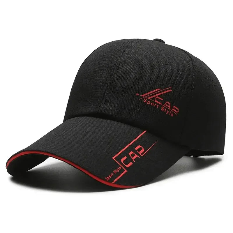 Casquette Baseball à Large Visière en Polyester Décontractée pour Plein Air