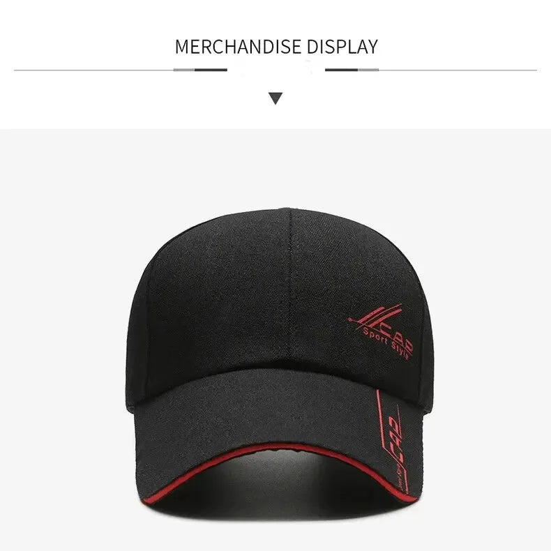 Casquette Baseball à Large Visière en Polyester Décontractée pour Plein Air
