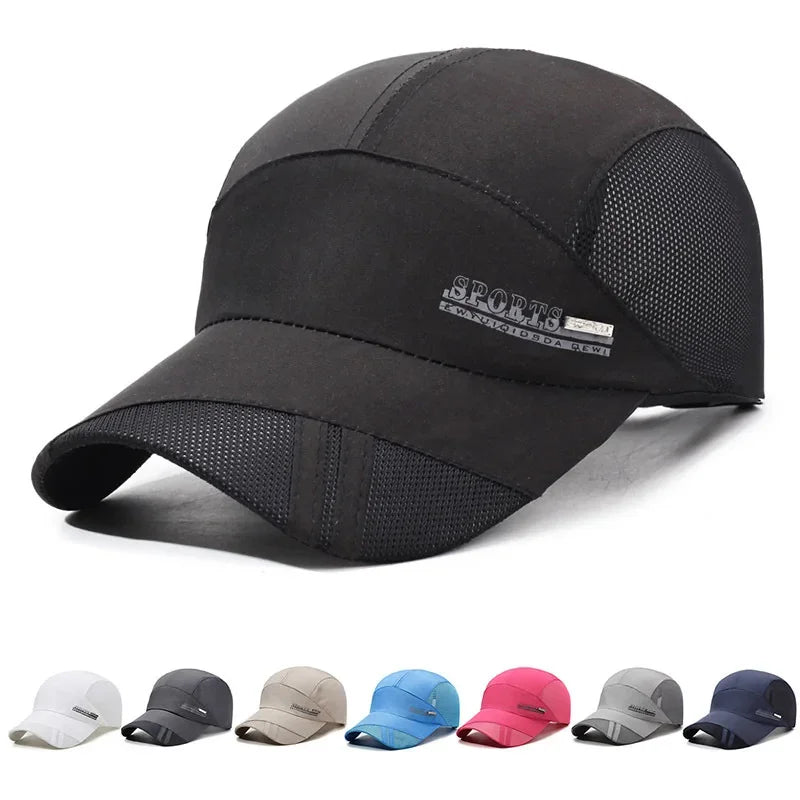 Casquette de Baseball en Maille Polyester Séchage Rapide Protection Solaire