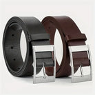 Ceinture Cuir PU pour Homme Boucle Ardillon Métal Décontractée