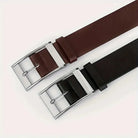 Ceinture Cuir PU pour Homme Boucle Ardillon Métal Décontractée