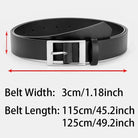 Ceinture Cuir PU pour Homme Boucle Ardillon Métal Décontractée