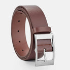Ceinture Cuir PU pour Homme Boucle Ardillon Métal Décontractée