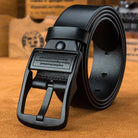 Ceinture en Cuir pour Homme Boucle Noire Décontractée Polyvalente