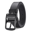 Ceinture en Cuir pour Homme Boucle Noire Décontractée Polyvalente