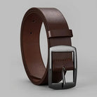 Ceinture en Cuir PU pour Homme Boucle Ardillon Métal