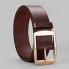 Ceinture en Cuir PU pour Homme Boucle Ardillon Métal
