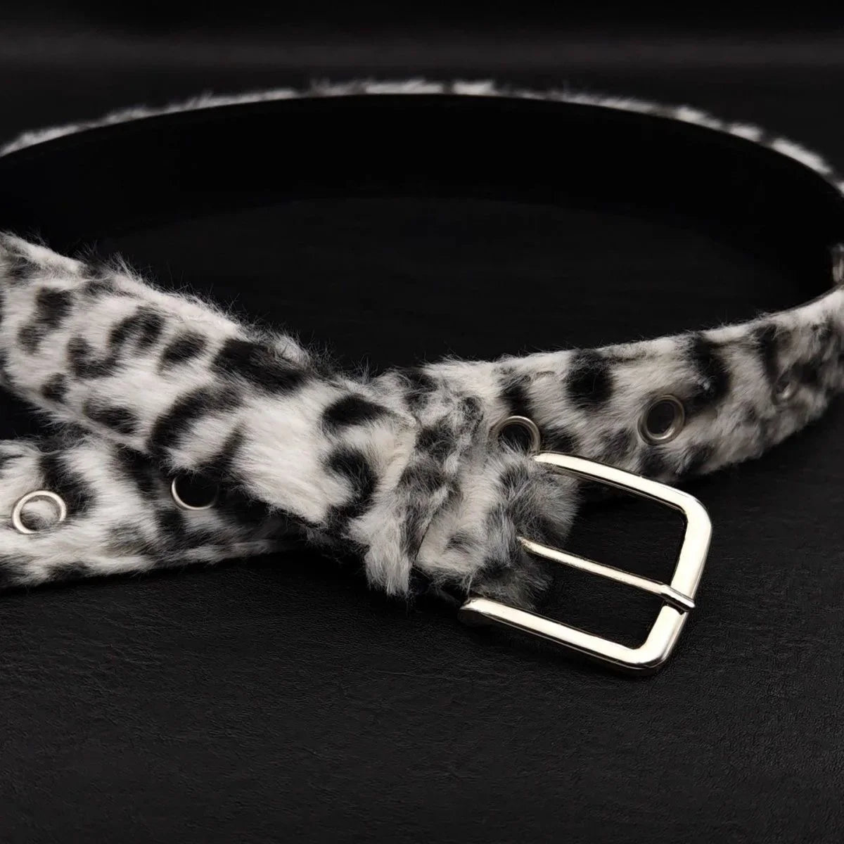 Ceinture en Daim Style Y2K Rose et Blanc
