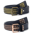 Ceinture Punk Avec Rivets Pyramide et Perle Carrée