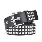 Ceinture Punk Avec Rivets Pyramide et Perle Carrée