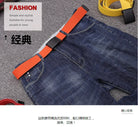 Ceinture Réversible en Toile Avec Boucle Décontractée