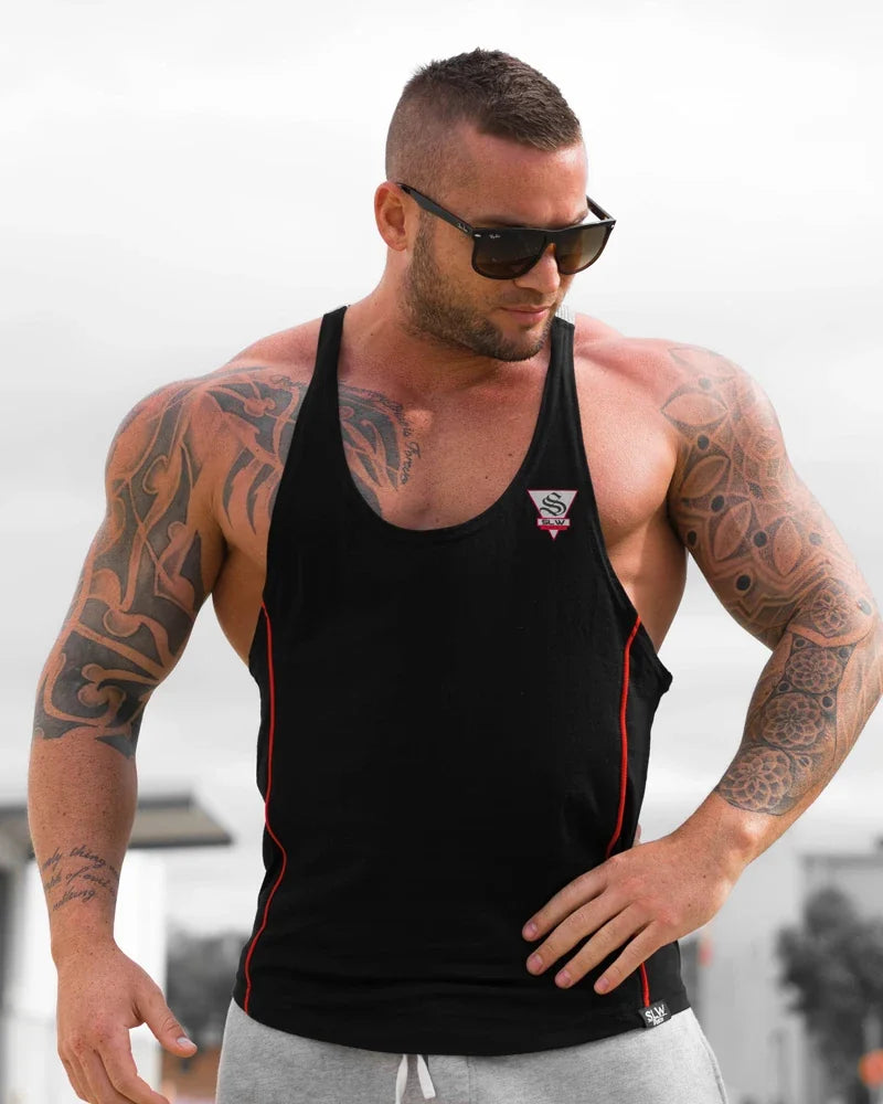 Débardeur de Musculation Homme Coton et Polyester Sport