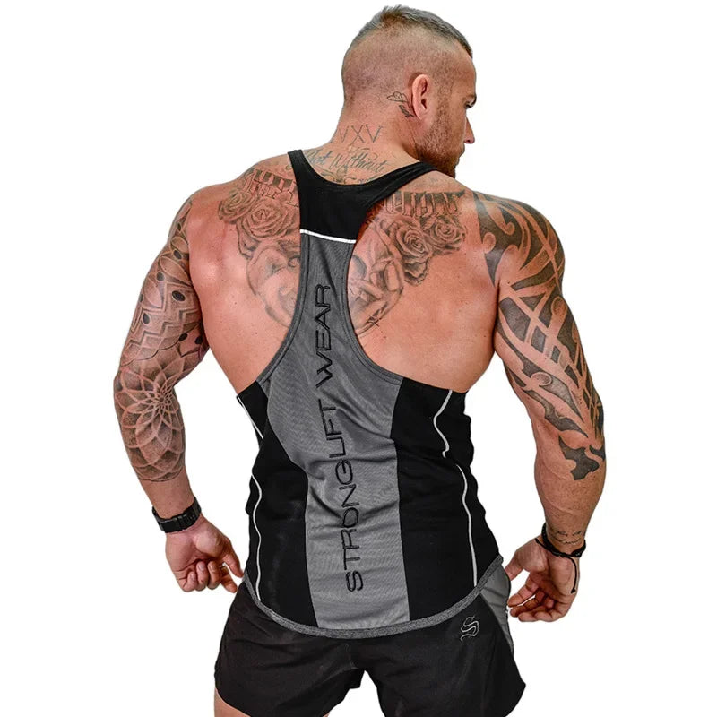 Débardeur de Musculation Homme Coton et Polyester Sport