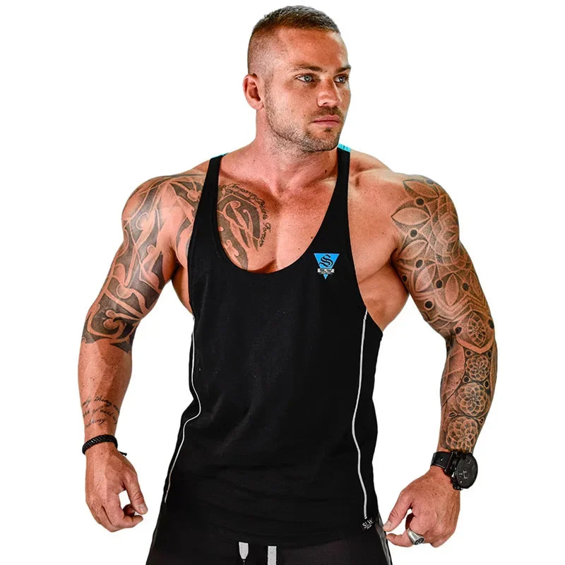 Débardeur de Musculation Homme Coton et Polyester Sport