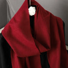 Écharpe Pashmina Polyester Épaisse Avec Franges pour Femme Hiver
