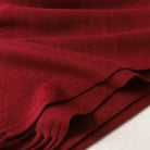 Écharpe Pashmina Polyester Épaisse Avec Franges pour Femme Hiver