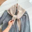 Écharpe Triangle Tricotée en Laine pour Femme