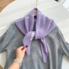 Écharpe Triangle Tricotée en Laine pour Femme