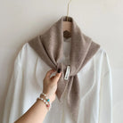 Écharpe Triangle Tricotée en Laine pour Femme