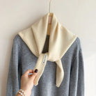 Écharpe Triangle Tricotée en Laine pour Femme