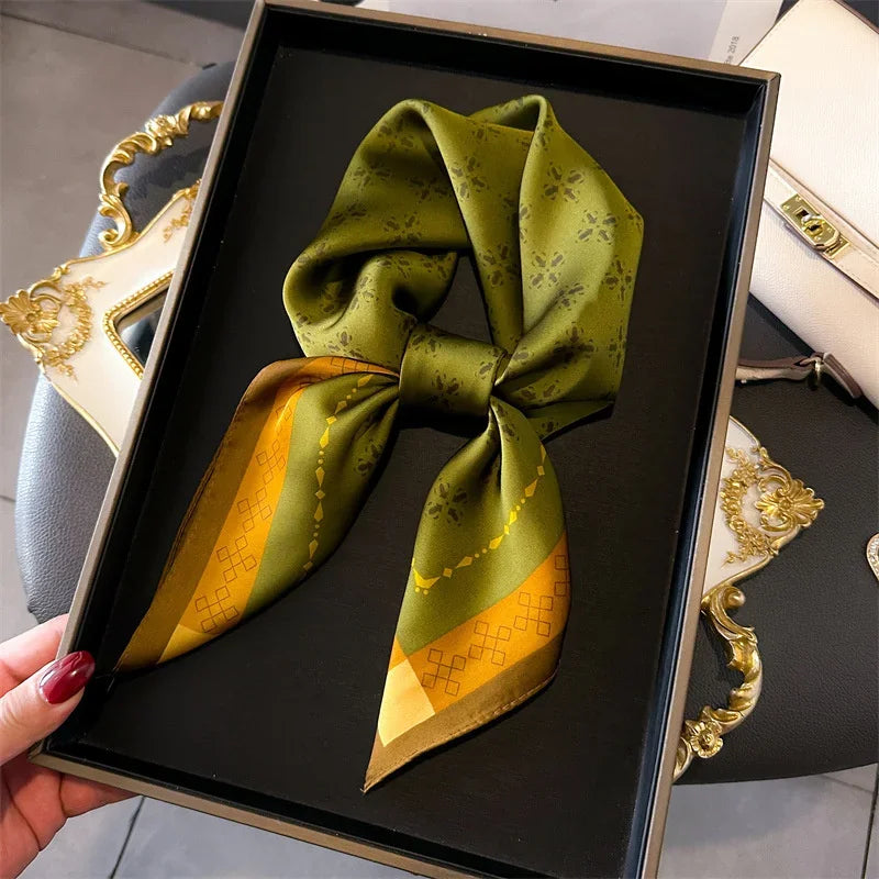 Foulard Carré 70×70 Cm Effet Soie Pashmina Mode