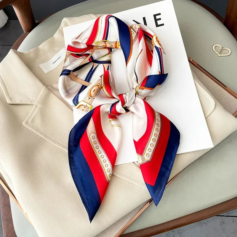 Foulard Carré 70×70 Cm Effet Soie Pashmina Mode