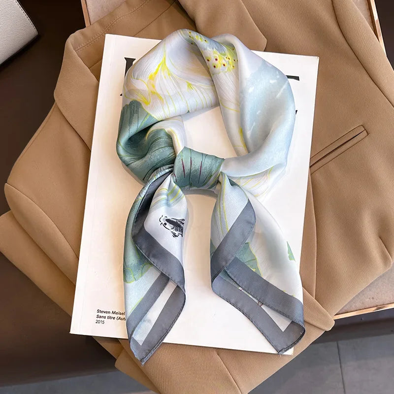 Foulard Carré 70×70 Cm Effet Soie Pashmina Mode