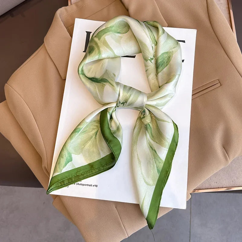 Foulard Carré 70×70 Cm Effet Soie Pashmina Mode