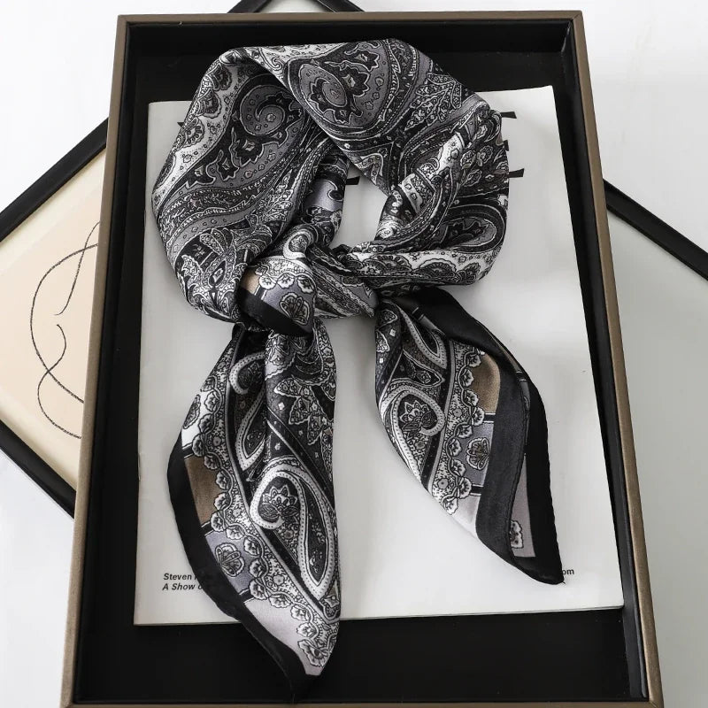 Foulard Carré 70×70 Cm Effet Soie Pashmina Mode