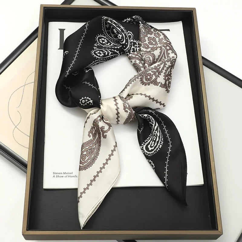Foulard Carré 70×70 Cm Effet Soie Pashmina Mode