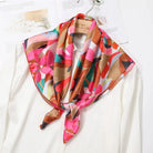 Foulard Carré 70×70 Cm Effet Soie Pashmina Mode