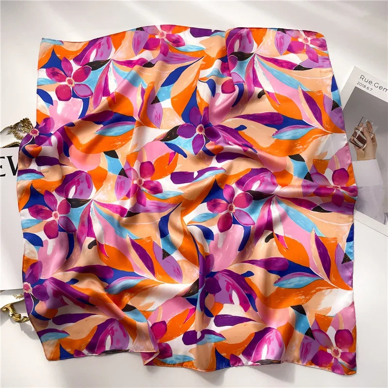 Foulard Carré Graffiti en Polyester 70×70 cm
