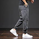 Jean Cargo Baggy Homme Taille Élastique Pantalon Sarouel Denim