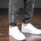 Jean Cargo Baggy Homme Taille Élastique Pantalon Sarouel Denim