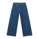 Jean Droit Décontracté Homme en Denim Coton Taille Mi-Haute Jambes Larges