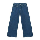 Jean Droit Décontracté Homme en Denim Coton Taille Mi-Haute Jambes Larges