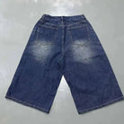 Jean Droit Décontracté Homme en Denim Coton Taille Mi-Haute Jambes Larges