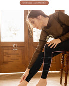 Leggings Chauds Taille Haute en Velours Extensibles pour Femme