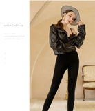 Leggings Chauds Taille Haute en Velours Extensibles pour Femme