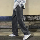 Pantalon Jean Jambe Large Streetwear Homme Coton Mélangé