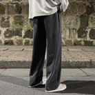 Pantalon Jean Jambe Large Streetwear Homme Coton Mélangé