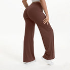 Pantalon Yoga Taille Mi-Haute en Nylon Extensible Peau Nue