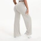 Pantalon Yoga Taille Mi-Haute en Nylon Extensible Peau Nue
