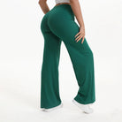 Pantalon Yoga Taille Mi-Haute en Nylon Extensible Peau Nue