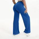 Pantalon Yoga Taille Mi-Haute en Nylon Extensible Peau Nue