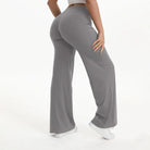 Pantalon Yoga Taille Mi-Haute en Nylon Extensible Peau Nue