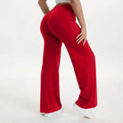 Pantalon Yoga Taille Mi-Haute en Nylon Extensible Peau Nue