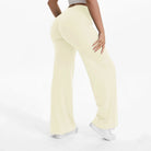 Pantalon Yoga Taille Mi-Haute en Nylon Extensible Peau Nue