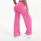 Pantalon Yoga Taille Mi-Haute en Nylon Extensible Peau Nue