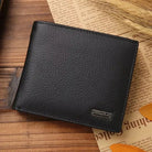 Portefeuille Court Homme en Cuir Véritable Peau de Vache